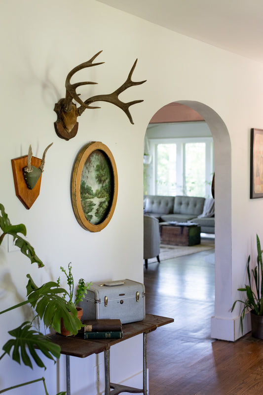 Idyllic: On Wood in Antique Gold Shadowbox Frame